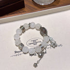 White Phantom Quartz Box‑Shape Bracelet - Shield Against Negativity
