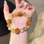 Phantom & Yellow Tourmalinated Quartz Bracelet - Positive Optimism