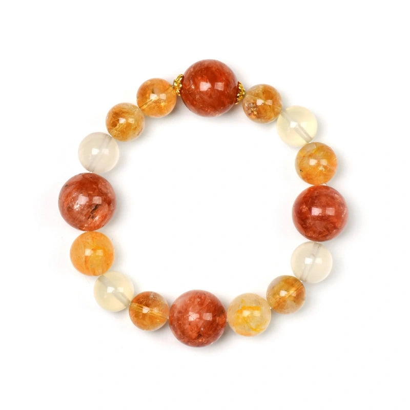 Phantom & Yellow Tourmalinated Quartz Bracelet - Positive Optimism