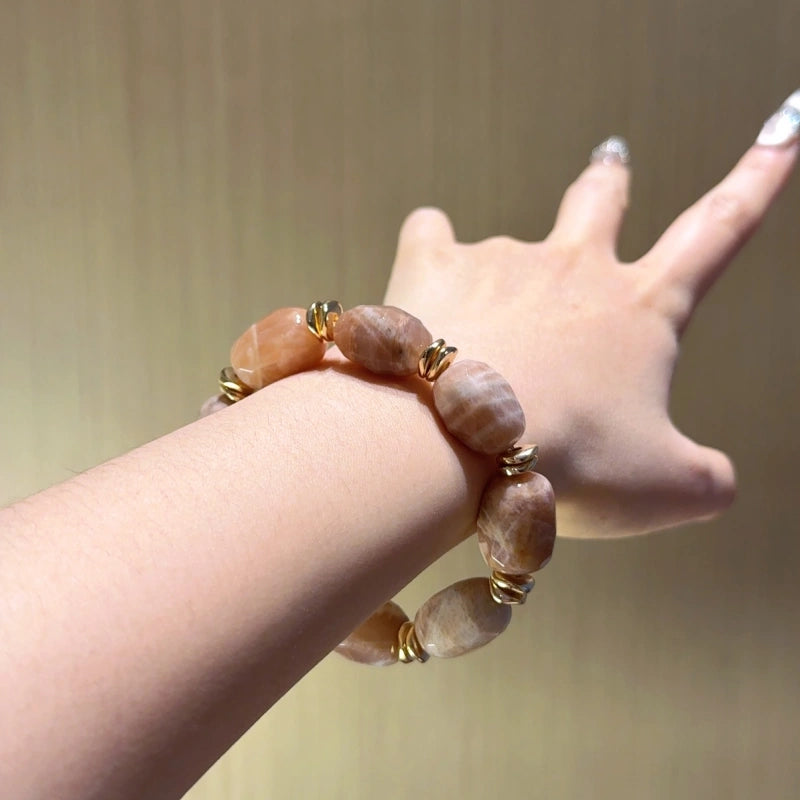 Free‑Form Sunstone Bracelet - Positivity & Optimism