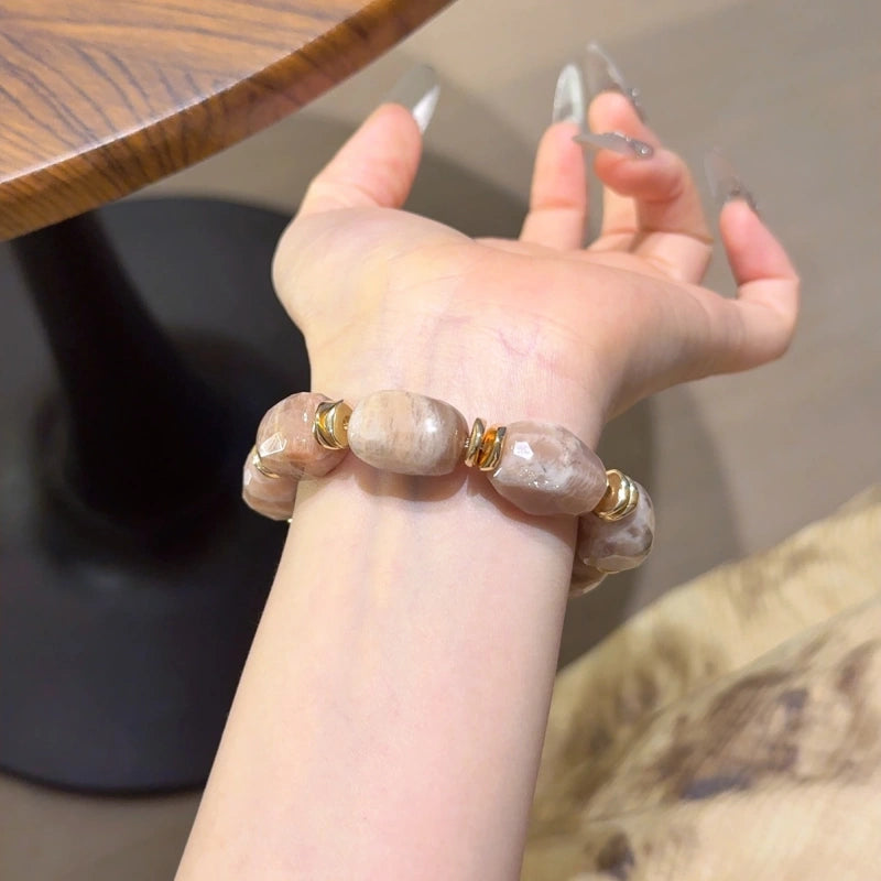 Free‑Form Sunstone Bracelet - Positivity & Optimism