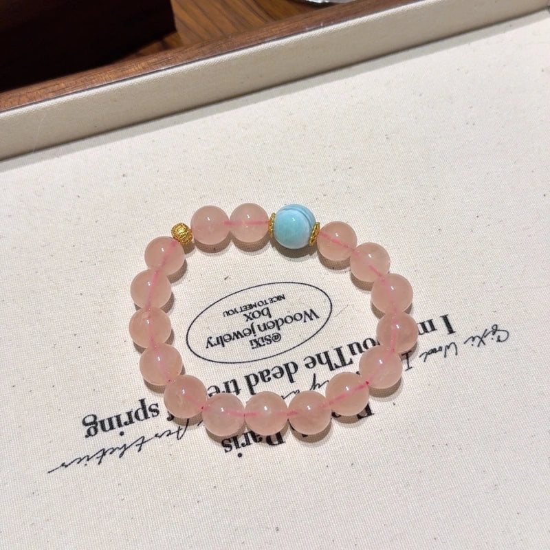 Rose Quartz Larimar Bracelet - Release Stress