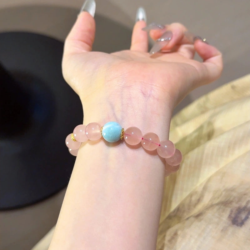 Rose Quartz Larimar Bracelet - Release Stress