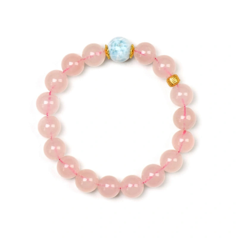 Rose Quartz Larimar Bracelet - Release Stress