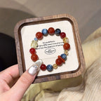 Red Agate, Golden‑Tiger’s Eye & Kyanite Bracelet - Overcome Adversity