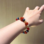Red Agate, Golden‑Tiger’s Eye & Kyanite Bracelet - Overcome Adversity