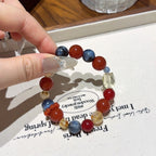 Red Agate, Golden‑Tiger’s Eye & Kyanite Bracelet - Overcome Adversity