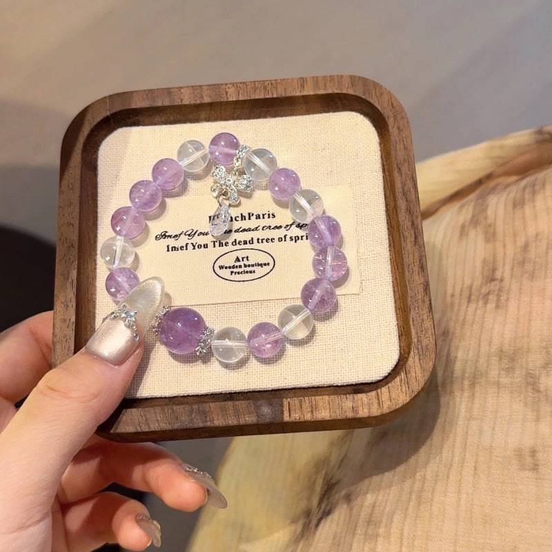 Amethyst & Clear Quartz Bracelet-Life‑Wisdom