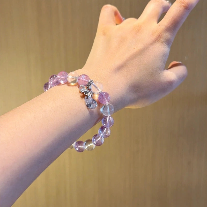 Amethyst & Clear Quartz Bracelet-Life‑Wisdom