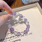 Amethyst & Clear Quartz Bracelet-Life‑Wisdom