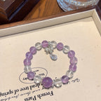 Amethyst & Clear Quartz Bracelet-Life‑Wisdom