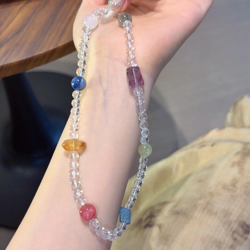 Clear Quartz Multi‑Stone Multi‑Loop Bracelet-Smooth Energy Flow
