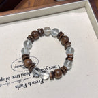 Clear Quartz & Agarwood Bracelet-Sleep Support & Balance