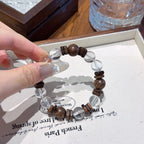 Clear Quartz & Agarwood Bracelet-Sleep Support & Balance