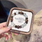 Clear Quartz & Agarwood Bracelet-Sleep Support & Balance
