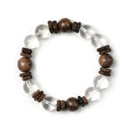 Clear Quartz & Agarwood Bracelet-Sleep Support & Balance