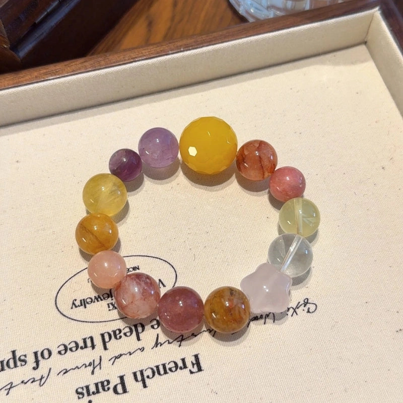 Multi‑Stone Crystal Bracelet-Continuous Good Fortune