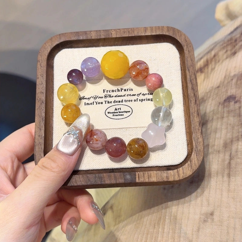 Multi‑Stone Crystal Bracelet-Continuous Good Fortune