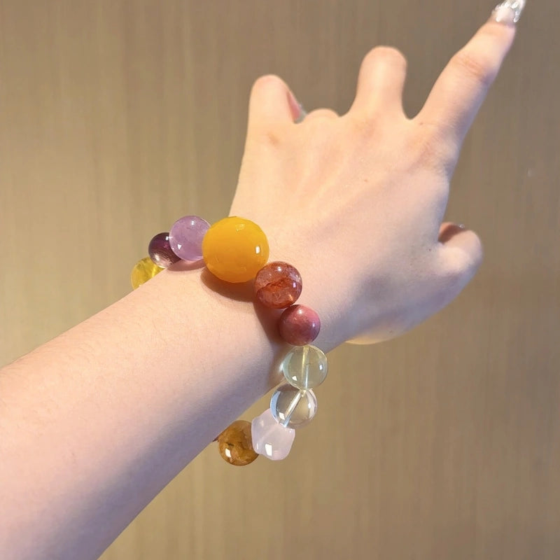 Multi‑Stone Crystal Bracelet-Continuous Good Fortune