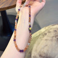 Black‑Gold Rutilated Quartz & Amethyst Multi‑Loop Bracelet-Business Opportunities