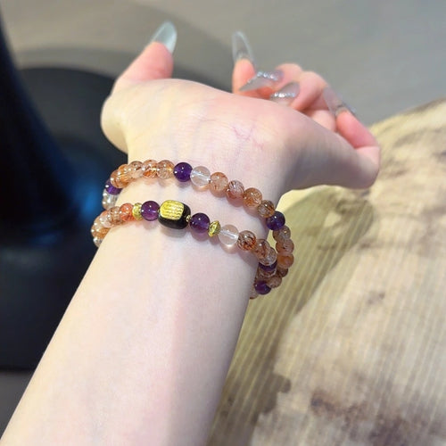 Bracelet « Muguet » en Améthyste naturelle – Sagesse ouverte, Attire les bienfaiteurs