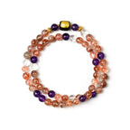 Black‑Gold Rutilated Quartz & Amethyst Multi‑Loop Bracelet-Business Opportunities