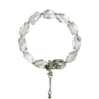 Clear Quartz & Green Phantom Quartz Free‑Form Bracelet-Clear Thinking