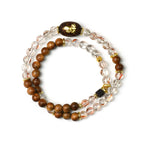 Clear Quartz & Agarwood Bracelet-Calm Mind For Restful Sleep