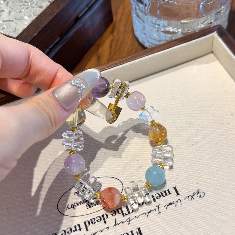 Multi‑Stone Clear Quartz Bracelet-Self‑Growth
