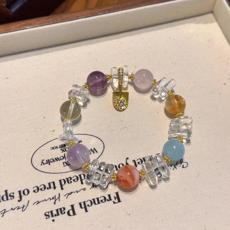 Multi‑Stone Clear Quartz Bracelet-Self‑Growth