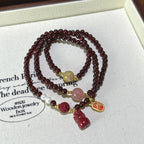 Garnet Multi‑Loop Bracelet-Feminine Vibration