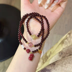 Garnet Multi‑Loop Bracelet-Feminine Vibration