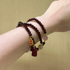 Garnet Multi‑Loop Bracelet-Feminine Vibration