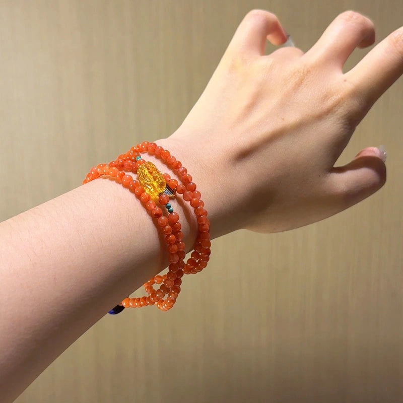 Red Agate Multi‑Loop Bracelet-Gather Vitality & Attract Wealth