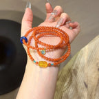 Red Agate Multi‑Loop Bracelet-Gather Vitality & Attract Wealth