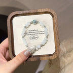 Faceted White Phantom Quartz Bracelet-Attract Steady Prosperity