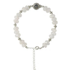 Faceted White Phantom Quartz Bracelet-Attract Steady Prosperity