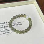 Green Rutilated Quartz & Blue Moonstone Bracelet - Enhance Intuition