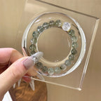 Green Rutilated Quartz & Blue Moonstone Bracelet - Enhance Intuition