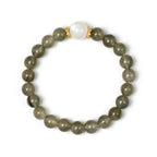 Green Rutilated Quartz & Blue Moonstone Bracelet - Enhance Intuition