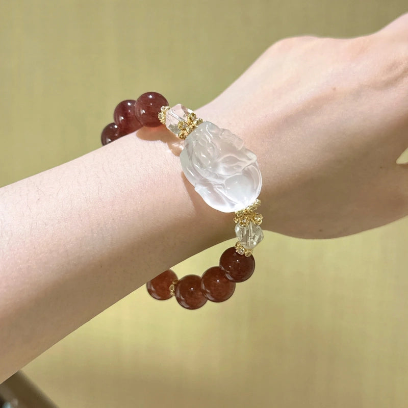 Bracelet « Muguet » en Améthyste naturelle – Sagesse ouverte, Attire les bienfaiteurs