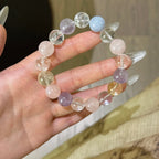 Clear Quartz‑Rose Quartz‑Citrine‑Amethyst‑Aquamarine Bracelet - Attract Abundance