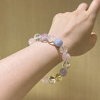 Clear Quartz‑Rose Quartz‑Citrine‑Amethyst‑Aquamarine Bracelet - Attract Abundance