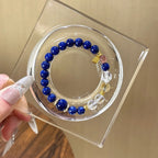 Lapis Lazuli, Clear Quartz & Strawberry Quartz Bracelet - Boost Fortune
