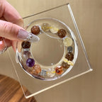 Purple Phantom Golden Rutilated Quartz & Grey Moonstone Bracelet - Attract Wealth