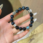 Blue Tiger’s Eye & Grey Moonstone Bracelet - Overcome Indecisiveness