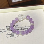 Bracelet « Muguet » en Améthyste naturelle – Sagesse ouverte, Attire les bienfaiteurs