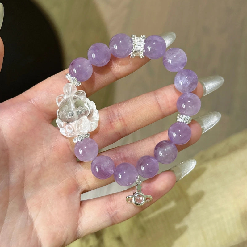 Bracelet « Muguet » en Améthyste naturelle – Sagesse ouverte, Attire les bienfaiteurs