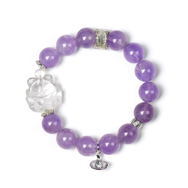 Bracelet « Muguet » en Améthyste naturelle – Sagesse ouverte, Attire les bienfaiteurs