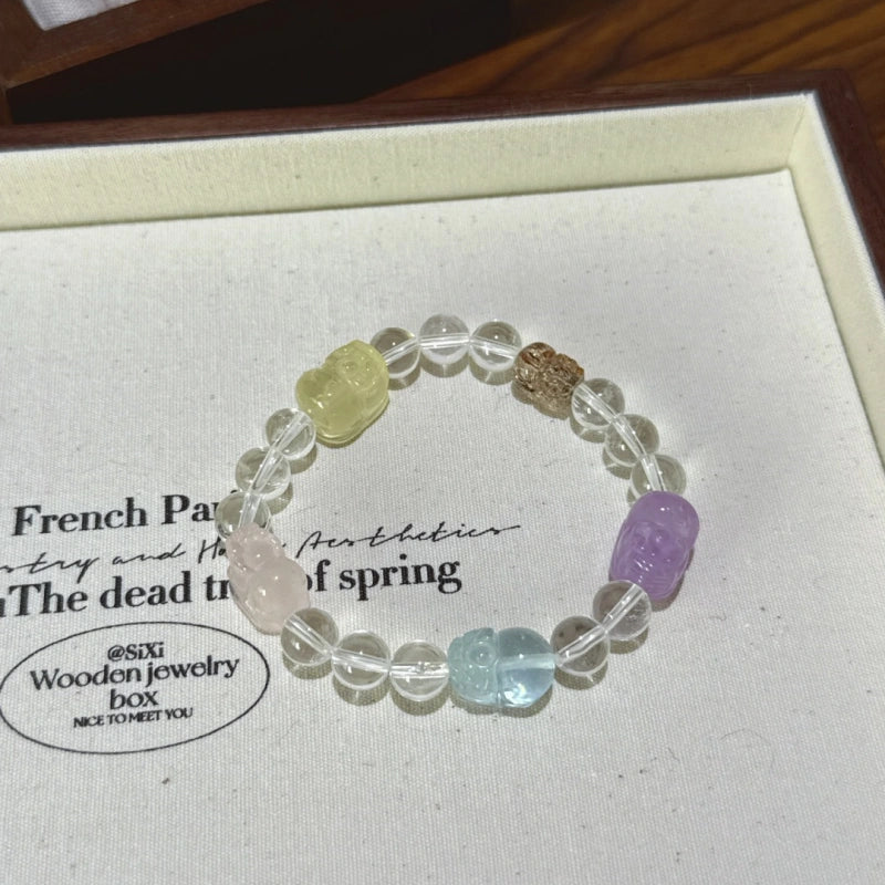 Clear Quartz Pixiu Bracelet - Attract Wealth